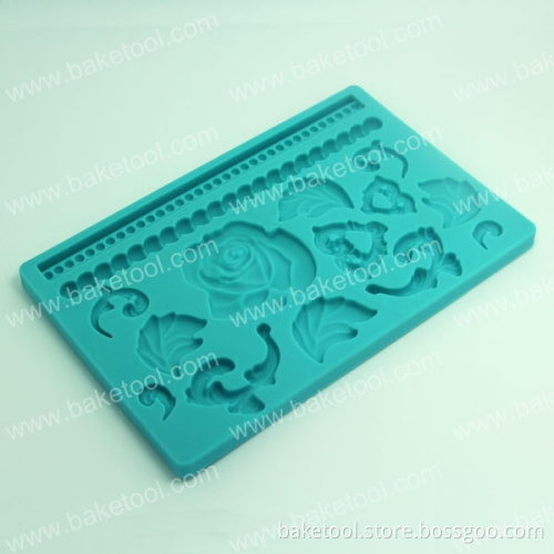 Rose Shape Silicone Cake Fondant Mold Gum paste Mold Cake Baking Tools